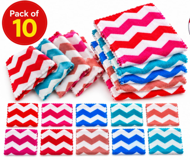 Runrave Zigzag ["Multicolor"] Handkerchief (Pack of 10)