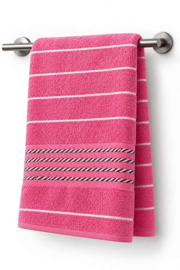 Turkish Towel | Unchi 26 Inch and Lambi 56 Inch | Textured Bath Towel with Decorative Border