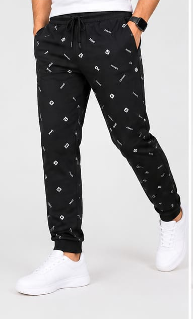 Men's Hosiery Track Pant | Printed Joggers with Elastic Waistband and Drawstring