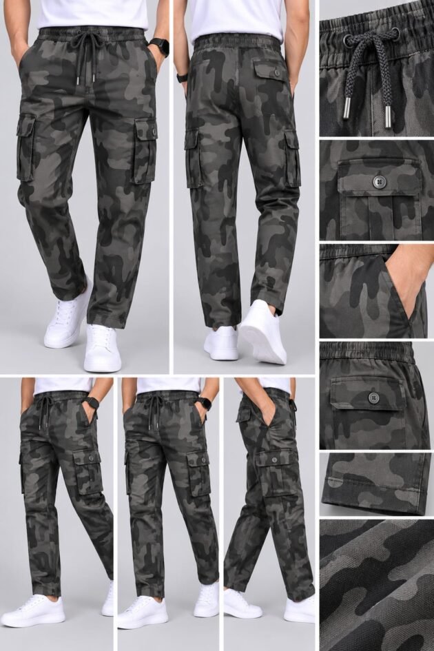 Men's Military Cargo Pant | Stylish Camouflage Printed Cargo Trousers with Multiple Pockets